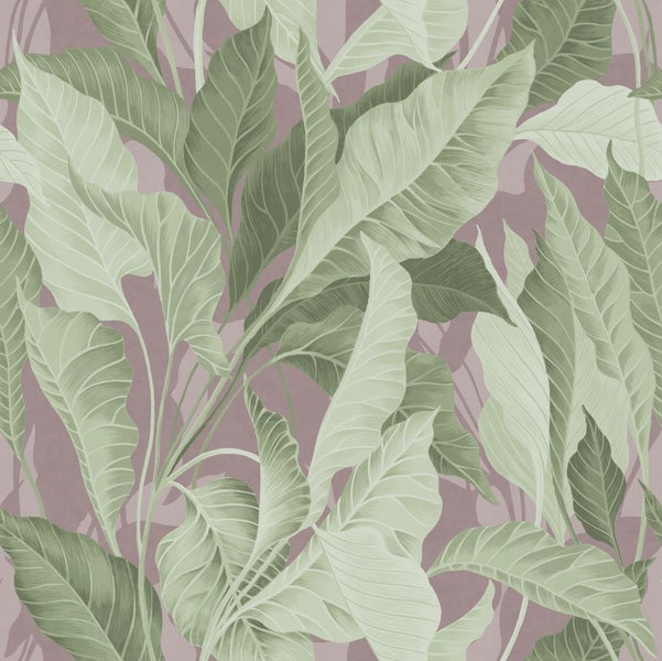 Tapete mit großem Blattmuster