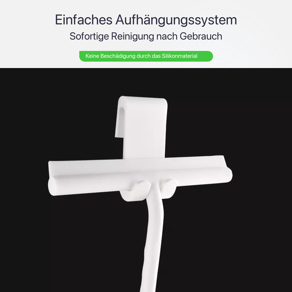 EAVY Duschabzieher Silikon Weiß mit Aufhängesystem 21cm x 16cm
