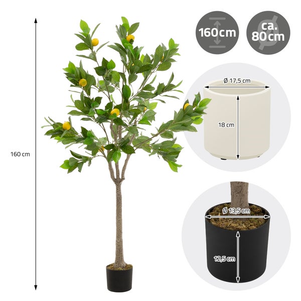 Dekorativer Zitronenbaum, circa 160 cm hoch