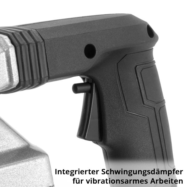 Detailansicht einer Bohrmaschine mit integriertem Schwingungsdämpfer