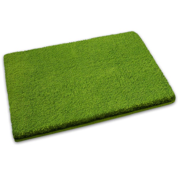 FLOORDIREKT Badematte Sky Soft - Reckteckig - Rutschhemmende Rückseite - Limone - 50 x 60 cm