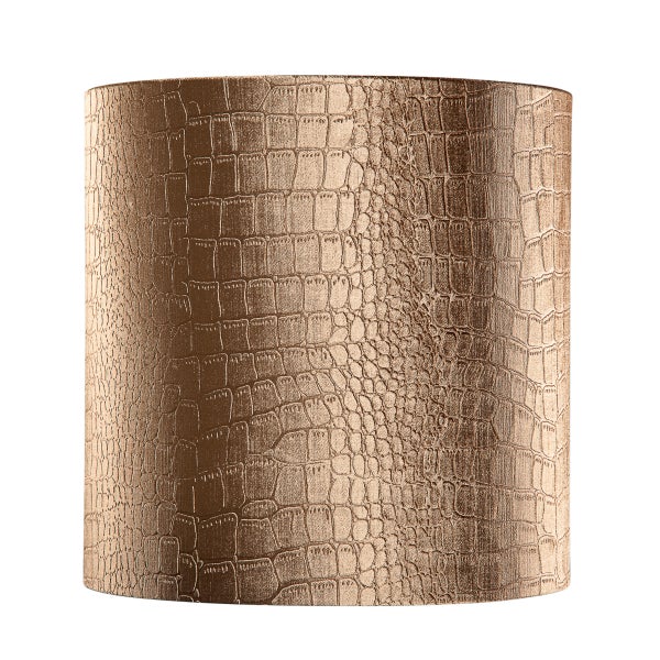 Samtlampenschirm Krokodil-Design mit goldener Innenseite 40/40/40