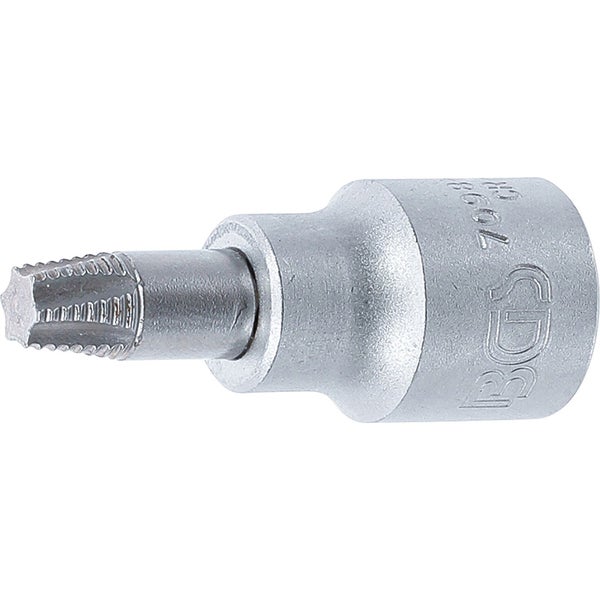 BGS Schraubenausdreher-Bit-Einsatz Antrieb Innenvierkant 10 mm (3/8) für defektes T-Profil (für Torx) T40 - 7098-T40