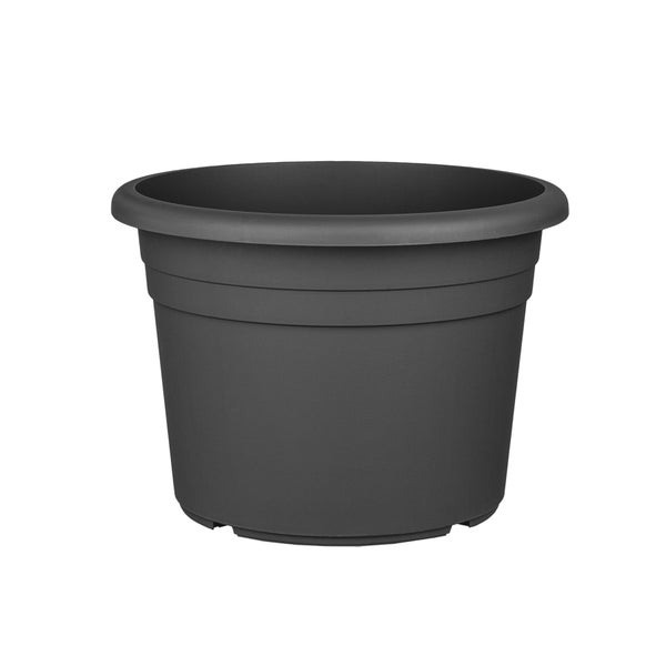 3x Blumentopf Ø 40 cm Farbe Anthrazit Kunststoff Pflanztopf Containertopf Übertopf Pflanzkübel rund 40 x 28 cm