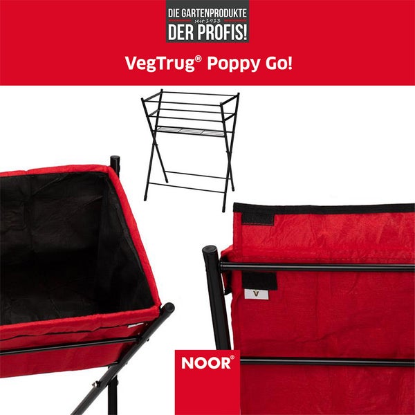 VegTrug® POPPY GO! - Rot - 65x42x79 cm