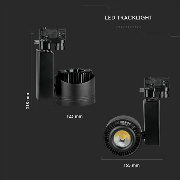 V-TAC VT-4545 - LED-Schienenleuchten - CRI>95 Schienenleuchten - IP20 - Schwarz - 45 Watt - 2300