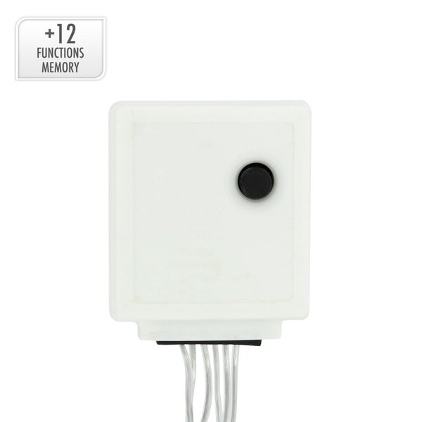 ECD Germany LED Lichtervorhang 2x1,5m 240 Warmweiße LEDs 12 Funktionen, Weihnachten Eiszapfen Lichterkette LED Lichterkettenvorhang Eisregen Vorhang Weihnachtsbeleuchtung, IP44 Wasserdicht Innen/Außen