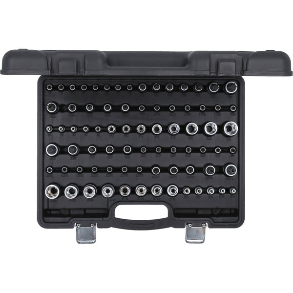 Steckschlüsselsatz in schwarzem Kunststoffkoffer