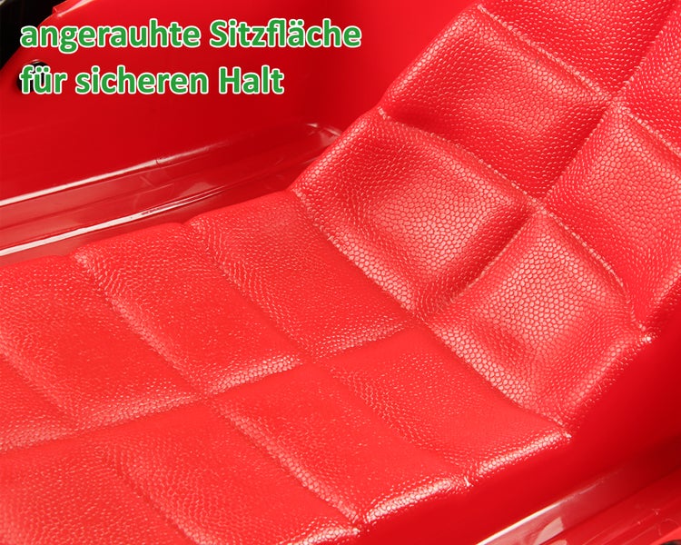 Ondis24 Kinderschlitten Basic Rodel rot 2-sitzer 88 cm, Schlitten