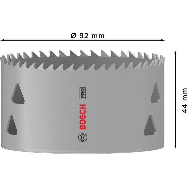 Bosch Pro Lochsäge mit 92 Millimeter Durchmesser und 44 Millimeter Höhe