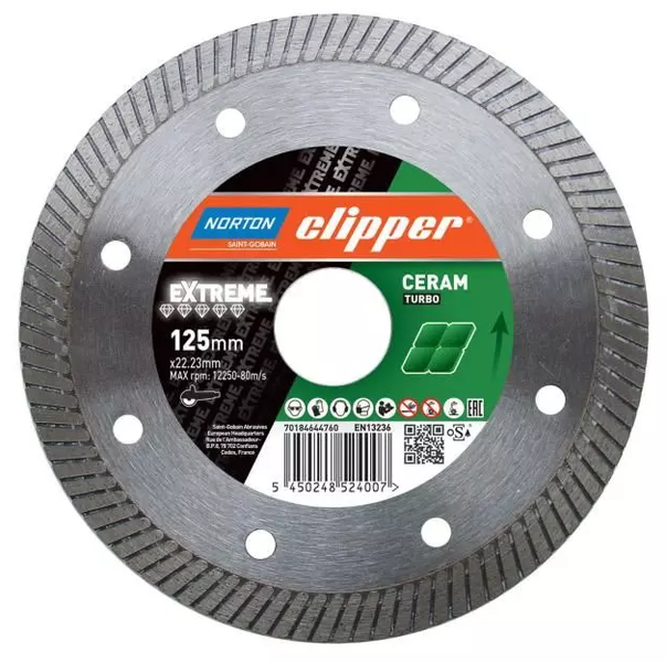 Norton Clipper Trennscheibe mit 125 mm Durchmesser für Keramik