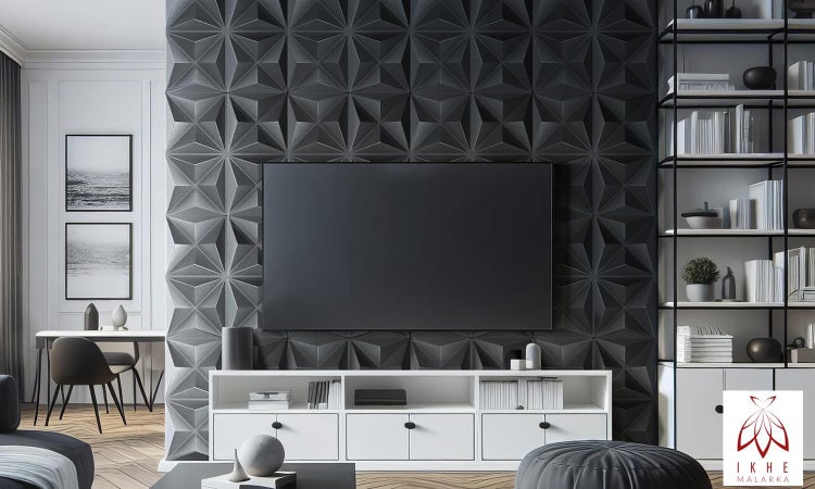 Polystyrol XPS Styropor 3D Paneelen Deckenpaneelen Dekoren 50x50cm 3mm stärke Origami Schwarz