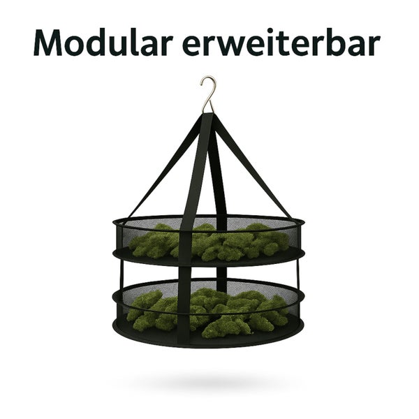Modulares, erweiterbares Trockennetz mit zwei Ebenen