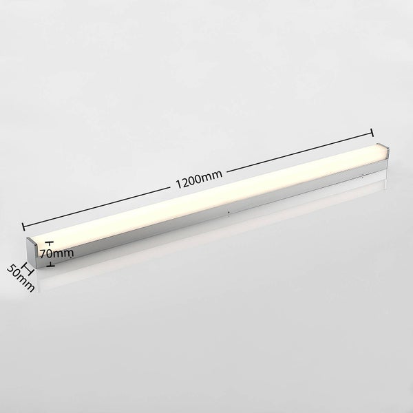Lindby LED Wandleuchte, Wandlampe Bad Klea (spritzwassergeschützt (Modern) in Chrom aus Aluminium (1 flammig ) - Wandleuchten Spiegelleuchte Badezimmer Wandbeleuchtung Badezimmerleuchte