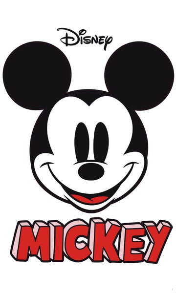 Disney Wandtattoo Mickey Mouse Schwarz-Weiß und Rot - 127 x 200 cm - 612435