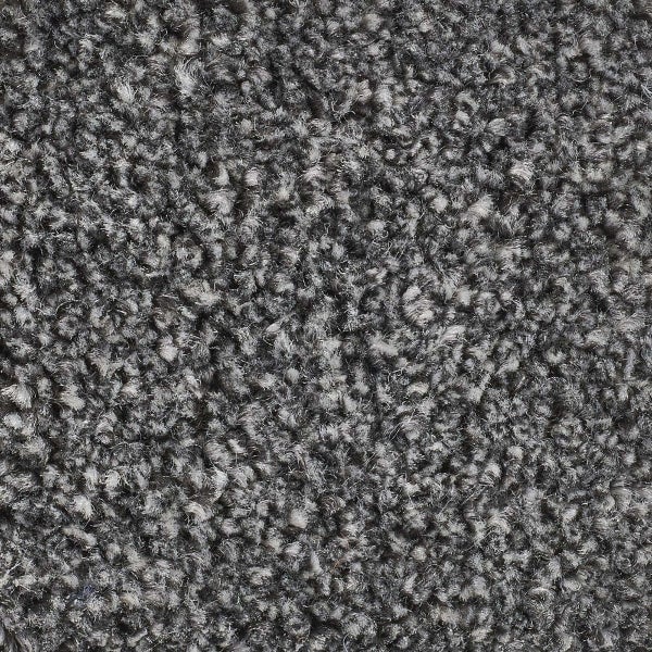 Teppichboden Velours Meterware Auslegware dunkelgrau Treppen und Stuhlrolleneignung 400 cm Breite (Meterware)