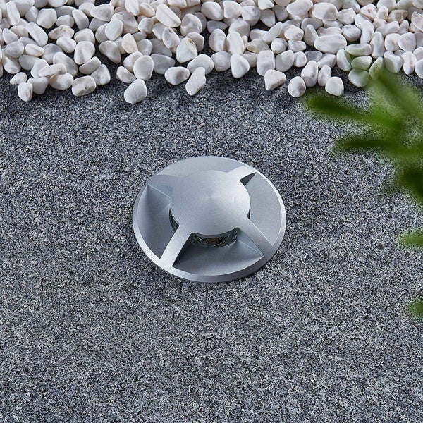 Lucande Bodeneinbauleuchten Milara (wasserdicht (Modern) in Alu aus Aluminium (1 flammig, GU10) - Bodeneinbauleuchte außen