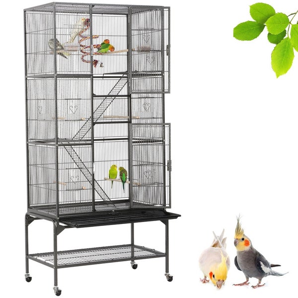Yaheetech Vogelkäfig für wellensittich , Schwarz