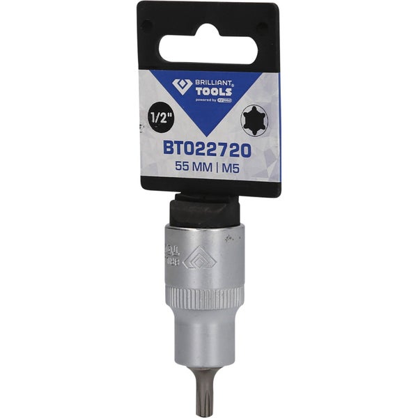 Brilliant Tools Steckschlüssel-Einsatz mit Innenvielzahn, 1/2 Zoll, 55 mm Länge