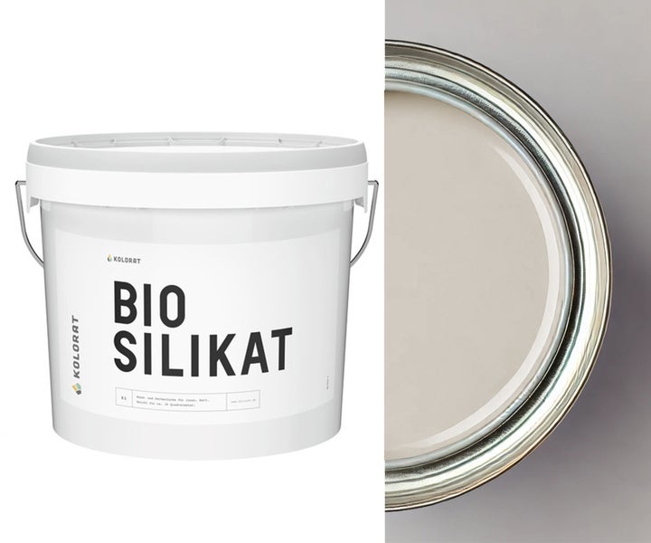 Kolorat Wandfarbe Bio-Silikat – Beige-Greige K/7-10-17-10/T – 2.5L  Matte Wand- & Deckenfarbe auf Silikatbasis, atmungsaktiv, allergikerfreundlich, frei von Konservierungsmitteln, geruchsarm, leichte Verarbeitung. Hochwertige Innenfarbe für alle Räume.