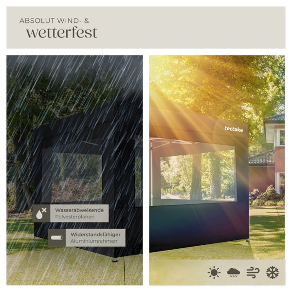 Wetterfestes Zelt mit wasserabweisenden Polyesterplanen und widerstandsfähigem Aluminiumrahmen