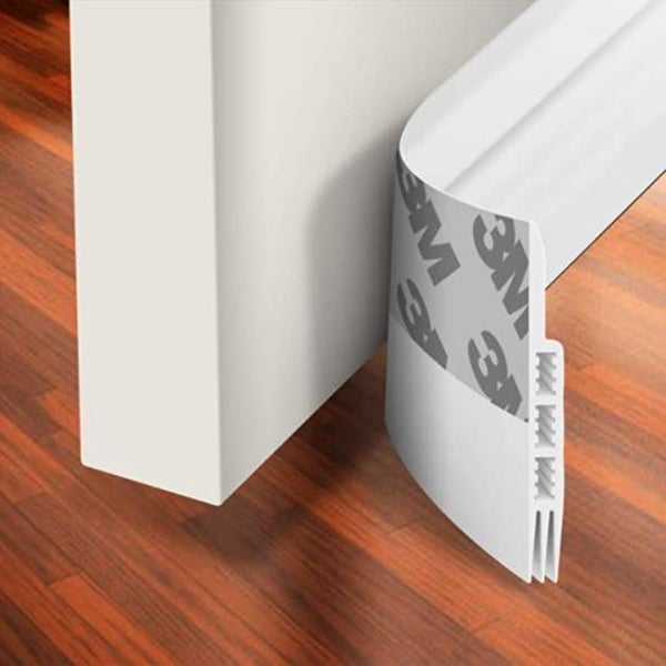 Simple Fix Zugluftstopper für Türen - 100 cm x 5 cm - Türdichtung - Zugstopper Haustür und Fenster, Windstopper - Tür Dichtungsband Selbstklebend und Isolierend - Weiß