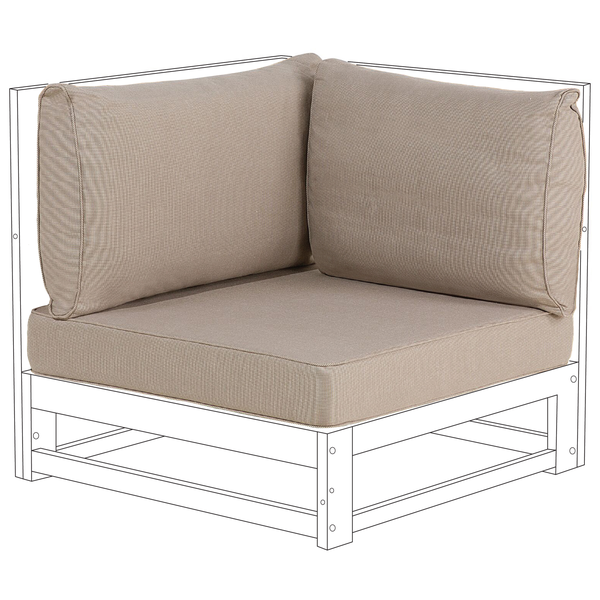 Outdoor Kissenbezug Set TIMOR Taupe
