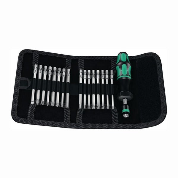 Schraubendreher-Set mit verschiedenen Aufsätzen in einer Aufbewahrungstasche
