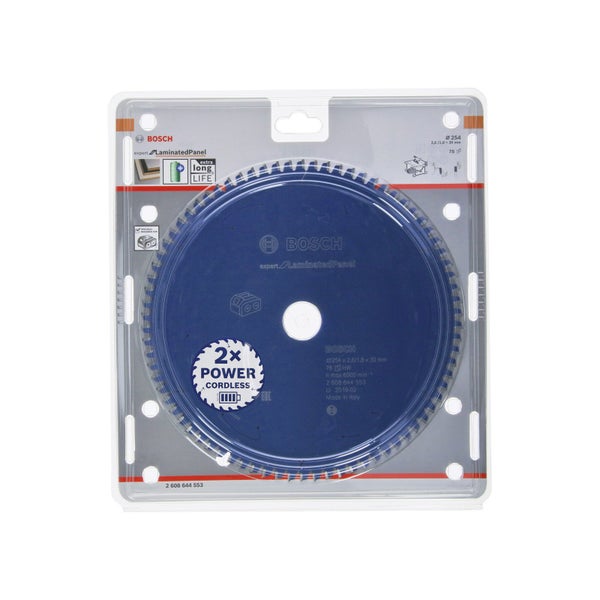 Bosch Kreissägeblatt Expert for Laminated Panel für Akku-Tischkreissägen 254 x 2,6 x 30 mm 78 - 2608644553