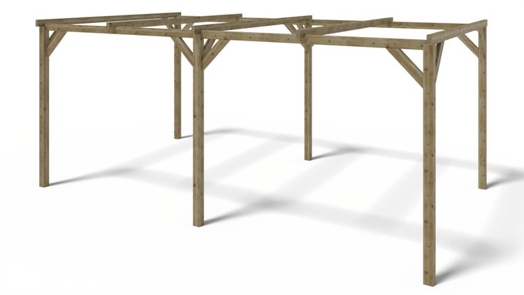 Carport Garagendach 3x5,10 m - 15,30 m2