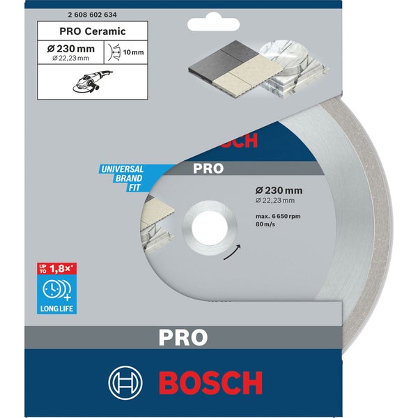 Bosch Pro Ceramic Trennscheibe mit 230 mm Durchmesser in der Verpackung