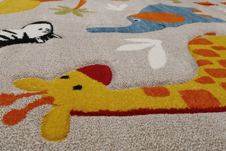 Kinderteppich Sand Beige meliert Benny & Friends Smart Kids 140x200 cm
