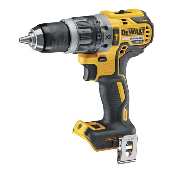 DeWalt 18 Volt Akku-Schlagbohrschrauber mit bürstenlosem Motor und Schnellspannbohrfutter.