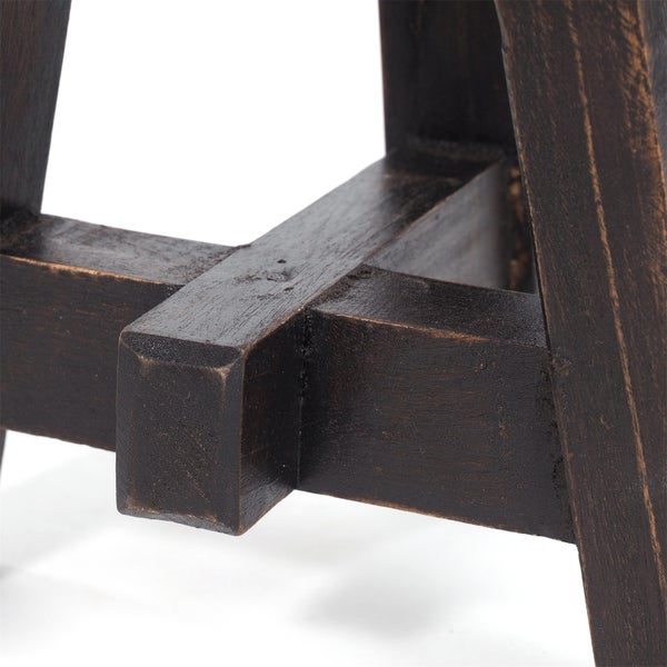 Pflanzenhocker Bern Mahagoni Massivholz 04 schwarz-natur