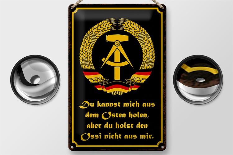Blechschild Spruch 20x30cm du holst Ossi nicht aus mir