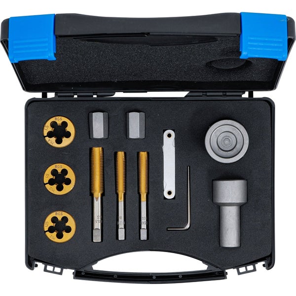 BGS Gewindereparatur-Satz in geöffnetem Koffer