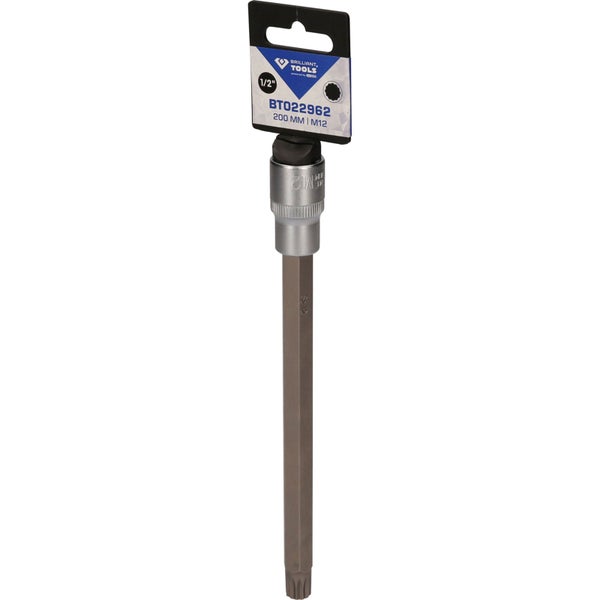 Brilliant Tools Vielzahn-Einsatz mit einer Länge von 200 mm und einer Schlüsselweite von M12