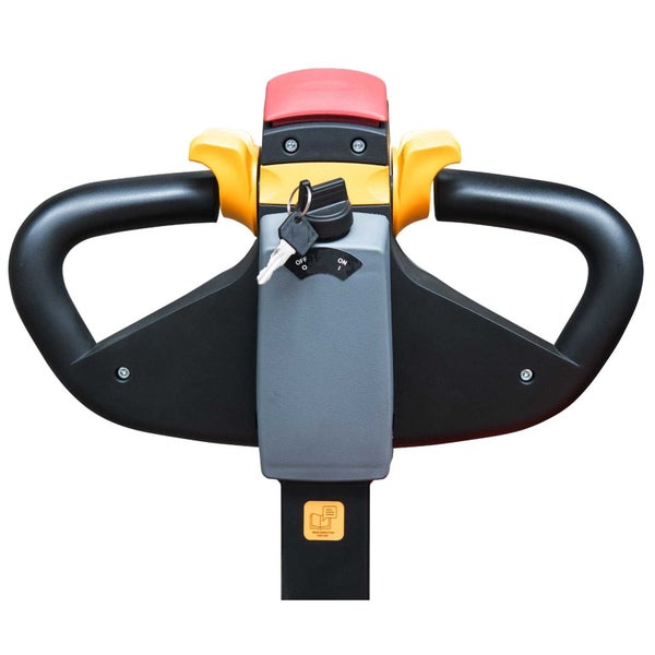 Deichselkopf eines Hubwagens mit Schlüssel