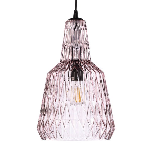 Lindby Pendelleuchte Belarion (Retro, Vintage Antik) aus Glas (1 flammig E27) - Hängelampe Esstischlampe Hängeleuchte Wohnzimmerleuchte
