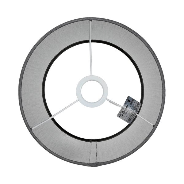 Lampenschirm aus Stoff mit weißer Halterung