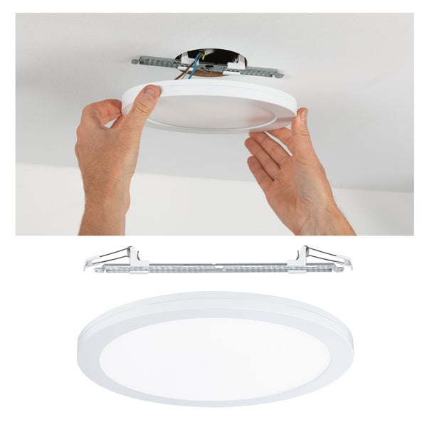 LED Einbaupanel 2in1 Cover-it rund 330mm 22W 1700lm 4000K Weiß matt
