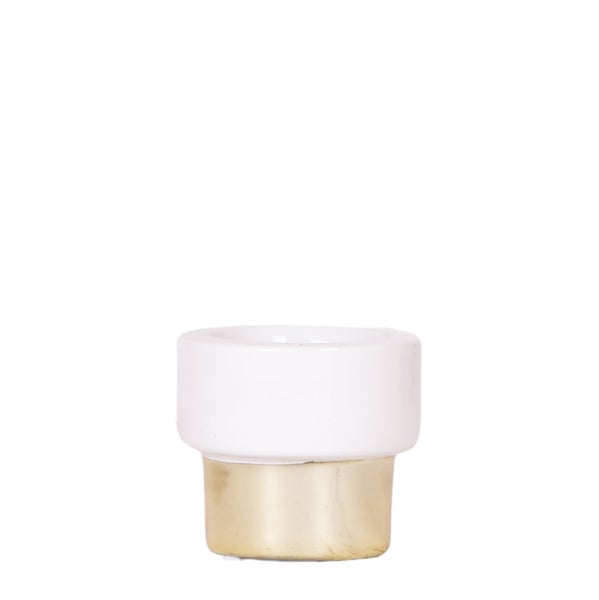 Übertopf Lush Gold - Luxus in Weiß und Gold - passend für 6cm Töpfe