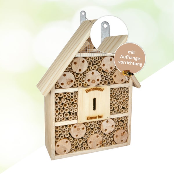 Insektenhotel CULT at home Schmetterlingshaus Höhe 38cm Breite 28,5cm braun aus Holz