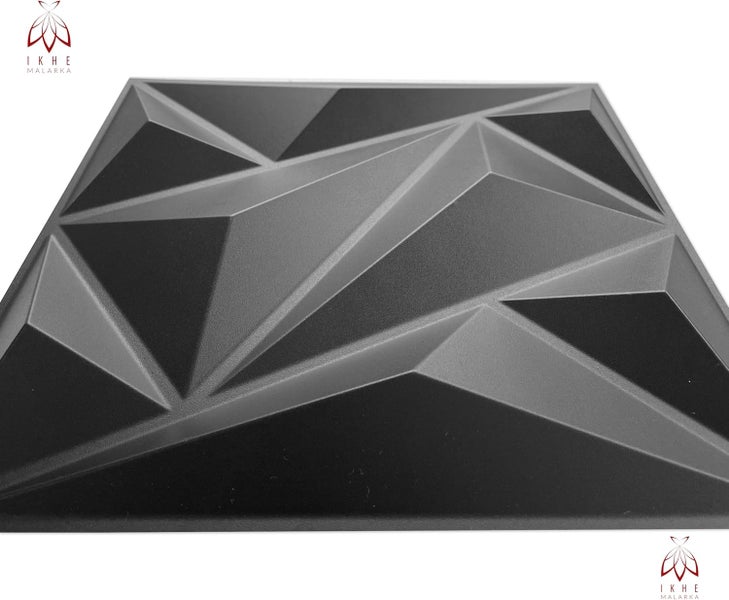 3D Paneele 30x30cm PVC Kunststoffpaneele Wandpaneele Deckenpaneelen D137-1 Onyx Schwarz