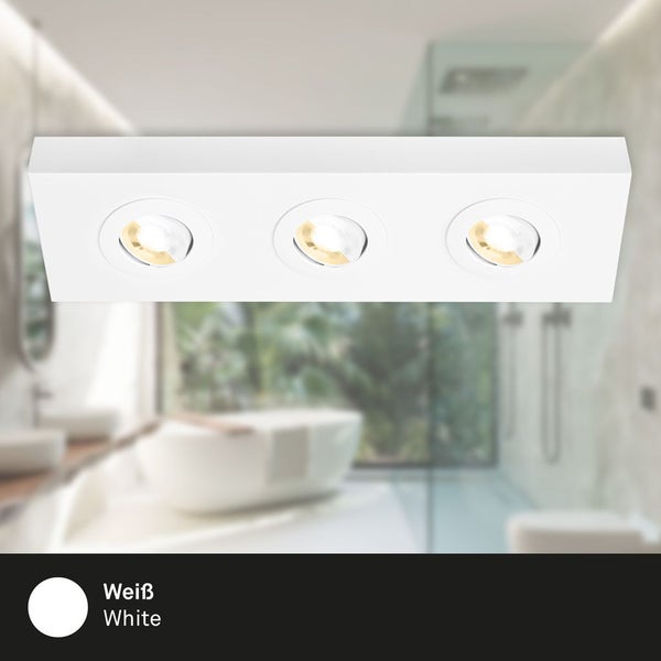 CTS LED ceiling light, white, 3xLED-platine/4W