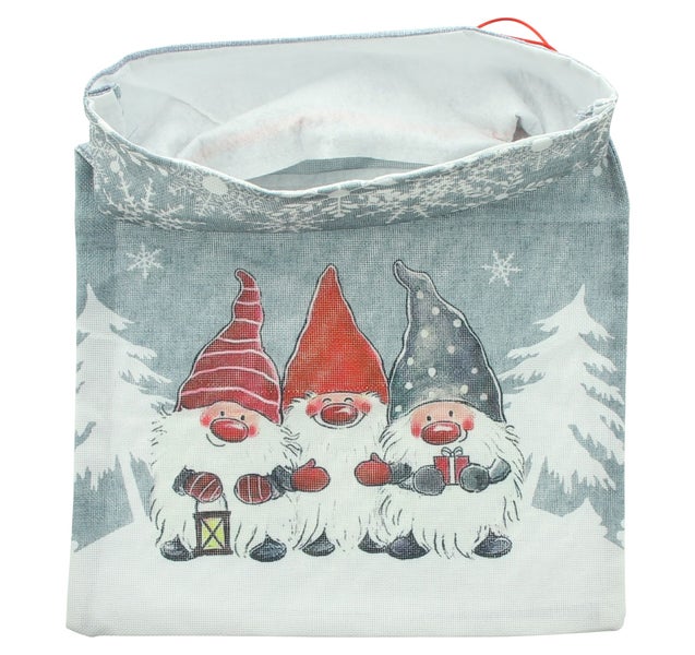 FRANK FLECHTWAREN | Geschenkbeutel Winterwichtel, 35 x 55 cm, POLYESTER