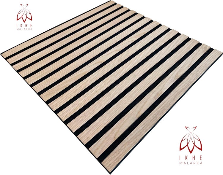 Leichte Lamellen - 3d Paneele 1mm Holz & 9mm PET Filz Wandpaneele Deckenpaneele Dekoren & Schalldämmung (11000A) 52x52cm - 0,27m²