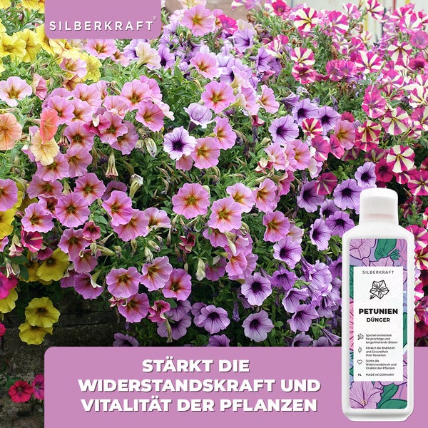 SILBERKRAFT Petunien Dünger – Für Petunien & Zauberglöckchen – 1 Liter