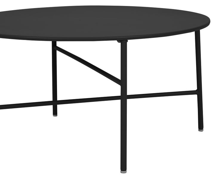 Penny Gartentisch Ø 70 cm. H 35 cm, schwarz. 70 X 70 X 35 cm