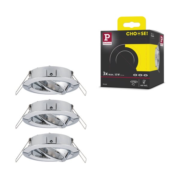 Paulmann Sabik LED-Wandleuchte in Chrom mit Verpackung, dimmbar, spritzwassergeschützt, warmweißes Licht.